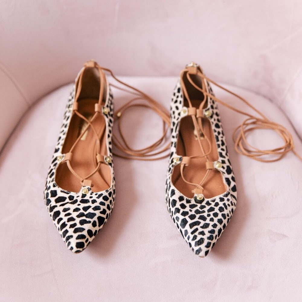 Leopard tie up flats from Halogen